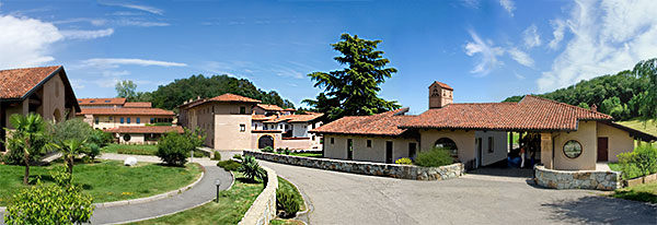 Veduta del monastero di Bose