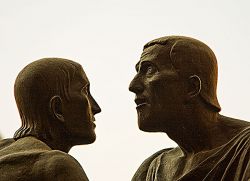 Particolare della scultura in bronzo, Acqui terme - AT
