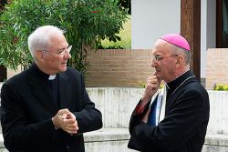 The bishops Piero Marini and Gabriele Mana
