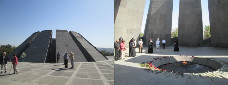 Il memoriale del genocidio armeno / Preghiera presso il memoriale
