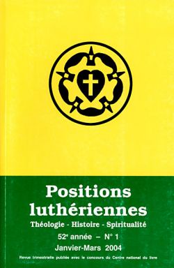 Positions luthériennes: 16, rue Chauchat - 75009 Paris