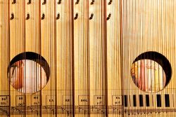 Liturgical zither Particular of the Bose zither
