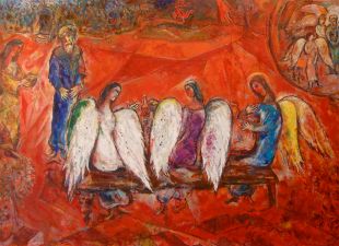 Chagall, La visita dei tre angeli