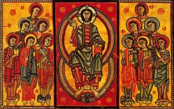 Majesté du Christ entre les apôtres, XIIe s.