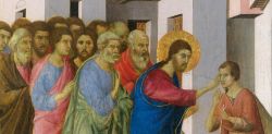 Guarigione dell'uomo cieco, Duccio di Buoninsegna (1308-1311)