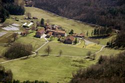 the community buildings, aerial view