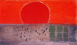1974, affresco su tela cm 24,5x41,5