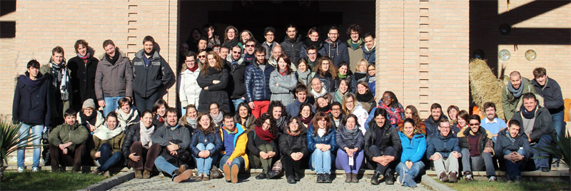 Il gruppo dei giovani ospiti per il fine anno del 2014